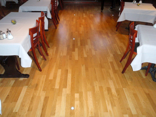 Dining Room with Floor Lighting.